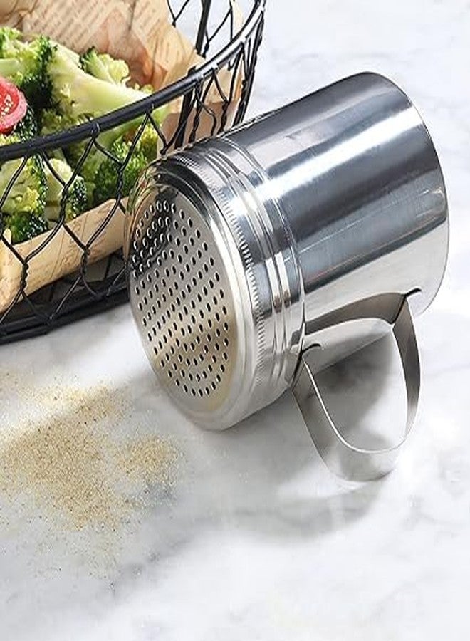 FINALITY Stainless Steel Dredger with Handle|Salt & Pepper Shaker with Handle |Powder Shaker with Handle,Capacity-350ml, Pack of 1 - Image 5